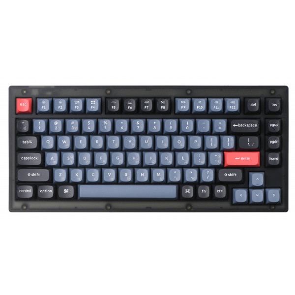 Клавіатура дротова Keychron V1 84 Key QMK Gateron G PRO Brown Hot-Swap RGB Frosted Black (V1A3_KEYCHRON)
