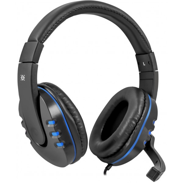 Гарнітура дротова ігрова Defender Warhead G-160 Black/Blue (64118)