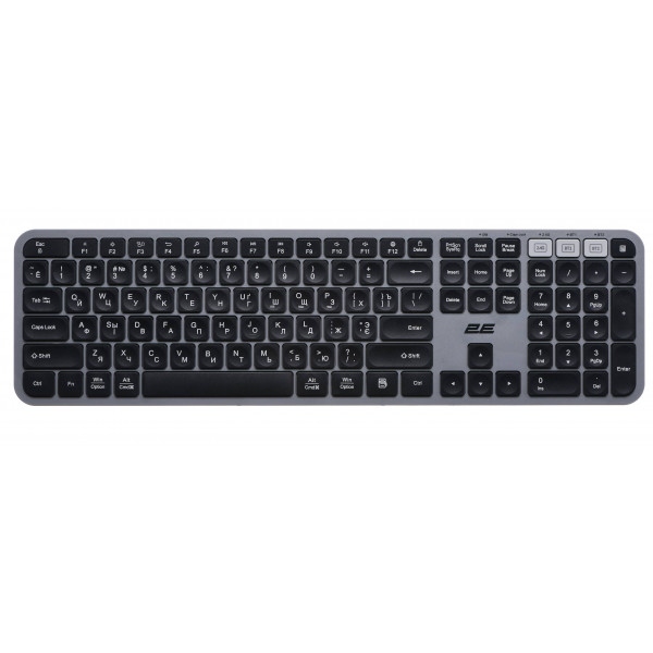 Клавіатура бездротова 2E KS240 WL BT Gray (2E-KS240WG)