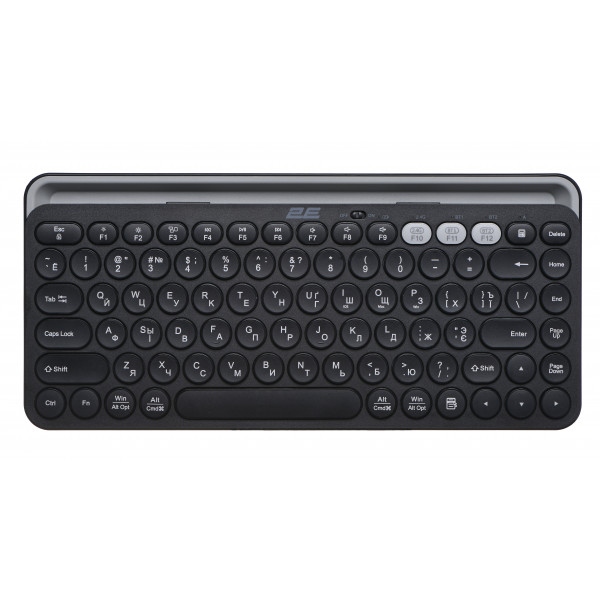Клавіатура бездротова 2E KS250 WL BT Black (2E-KS250WBK)