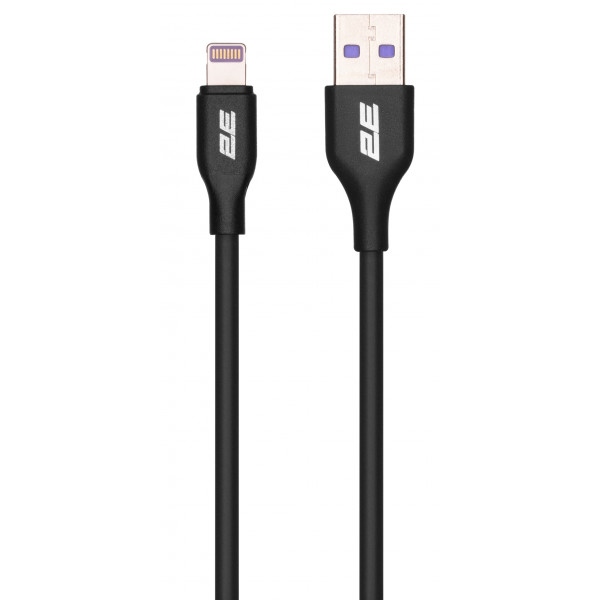 Кабель синхронізації даних 2E USB-A - Lightning Glow 1 m Black (2E-CCAL-BL)