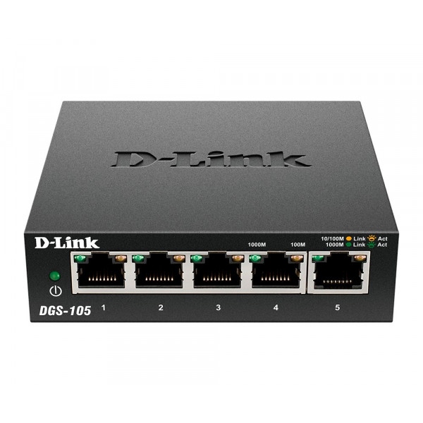 Коммутатор локальної мережі (Switch) D-Link DGS-105/E