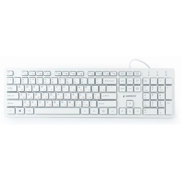 Клавіатура дротова Gembird KB-MCH-03-W-UA White USB