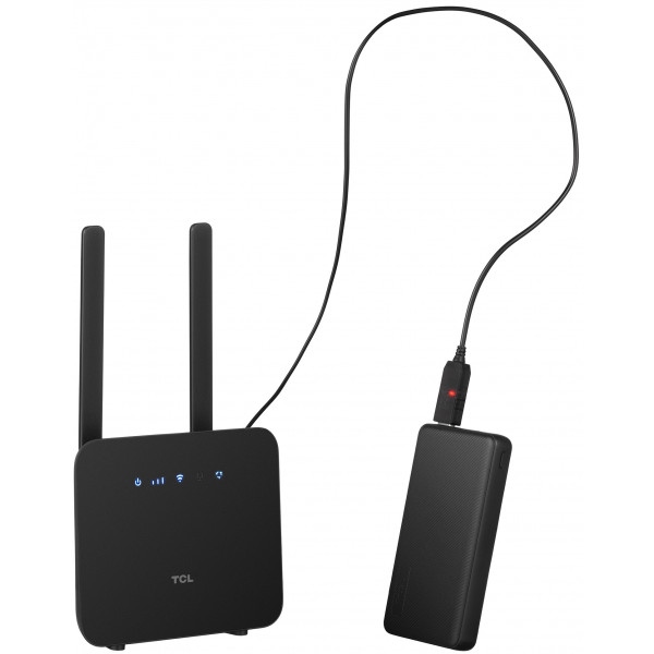 Модем 4G TCL LINKHUB 4G LTE Wi-Fi (HH42CV2)+Powerbank 15000мАгод+USB кабель 5V-12V (688130251228)