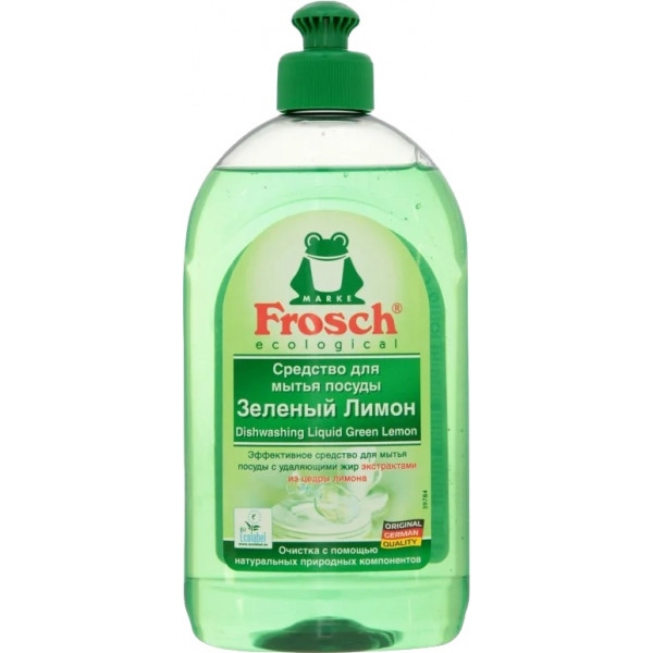 Засіб для ручного миття посуду Frosch Зелений Лимон 500 мл