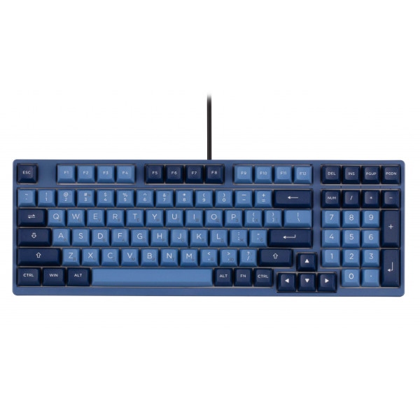 Клавіатура дротова Akko 3098B Ocean Star CS Jelly White, BT/WL/USB-A, Hot-swappable, EN/UKR, RGB Black (6925758615204)