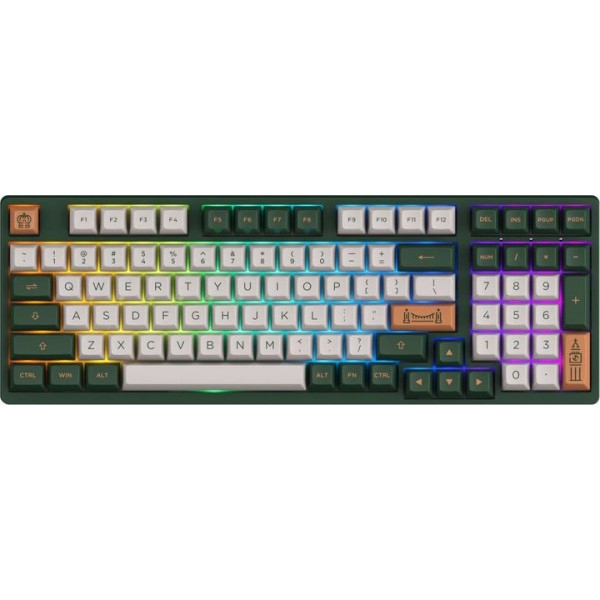 Клавіатура бездротова ігрова Akko 3098S London TTC Speed Silver RGB (6925758615471)