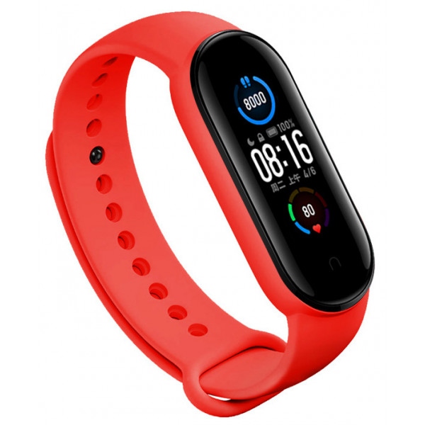 Ремінець для фітнес-браслету BeCover for Xiaomi Mi Smart Band 5 Red (705071)