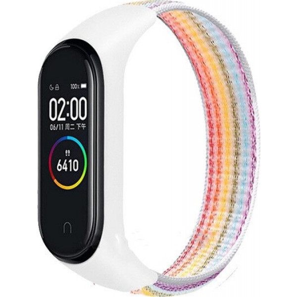 Ремінець для фітнес-браслету BeCover Nylon Style for Xiaomi Mi Smart Band 5 Rainbow (705430)