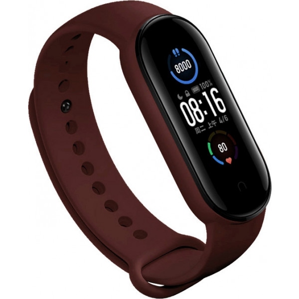 Ремінець для фітнес-браслету BeCover for Xiaomi Mi Smart Band 5 Red Wine (705557)