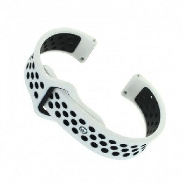 Ремінець для смарт-годинника BeCover Nike Style for Xiaomi iMi KW66/Mi Watch Color/Haylou LS01/LS02/Haylou Smart Watch Solar LS05 Black-White (705804)