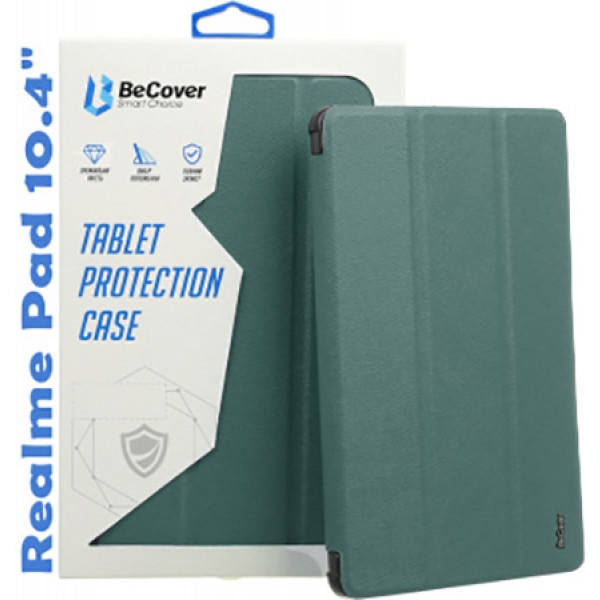 Чохол для планшета BeCover Smart for Realme Pad 10.4" Dark Green (708266)