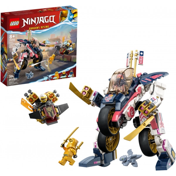 Конструктор LEGO NINJAGO® Перегоновий робобайк-трансформер Сори (71792)