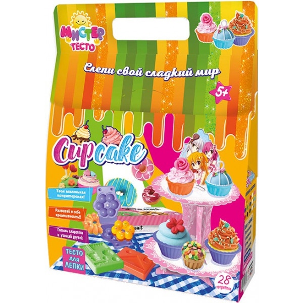 Ліплення з тіста Strateg Містер тісто - Cup Cake (71302)