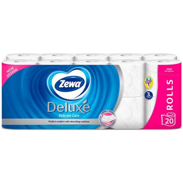 Туалетний папір Zewa Deluxe 3 слоя White 20 шт. (7322540593204)