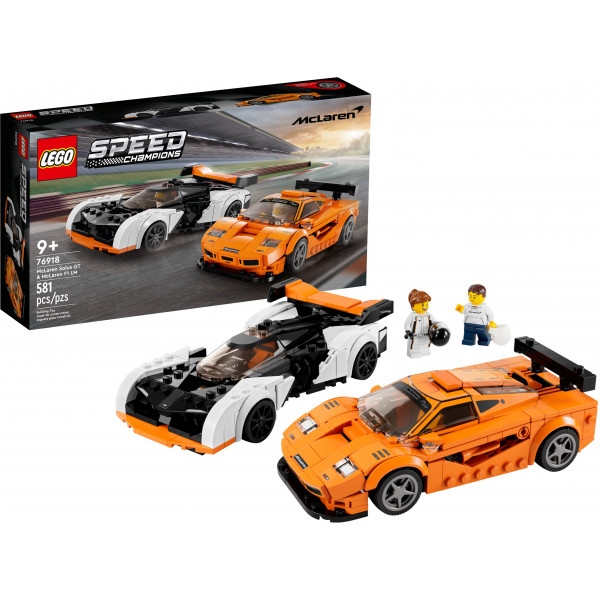 Конструктор LEGO Speed Champions McLaren Solus GT і McLaren F1 LM (76918)