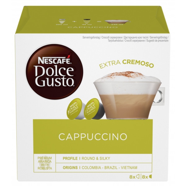 Кава у капсулах Nescafe DOLCE GUSTO Cappuccino 16 шт. 186,4 г