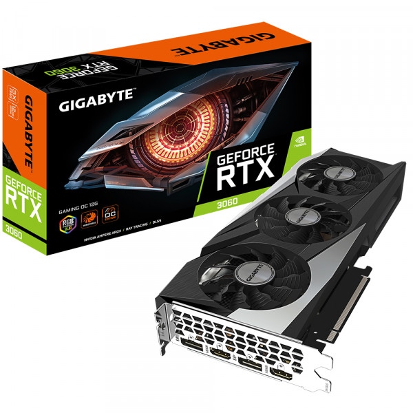 Відеокарта Gigabyte RTX 3060 Gaming OC 12GB GDDR6 (GV-N3060GAMING OC-12GD 2.0) (LHR)