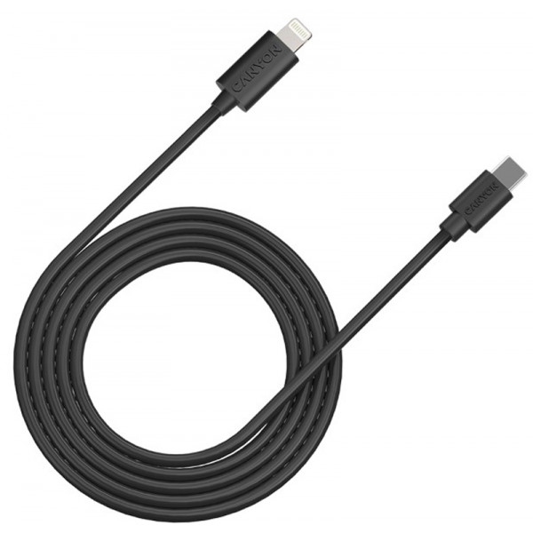 Кабель синхронізації даних Canyon Type C to lightning 2 м Black (CNE-CFI12B)