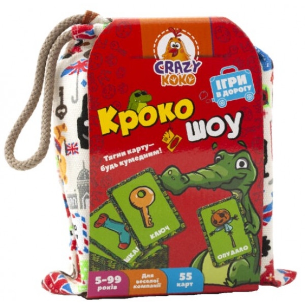 Настільна гра карткова (5-7 років) Vladi Toys в мішечку "Крокошоу" укр. (VT8077-10)