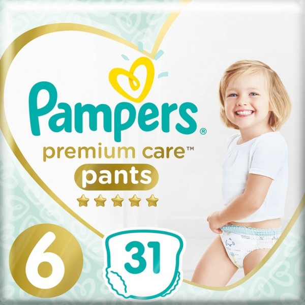 Одноразові підгузки-трусики Pampers Premium Care Pants Размер 6 Extra Large (15+ кг), 31 шт. (81670017)