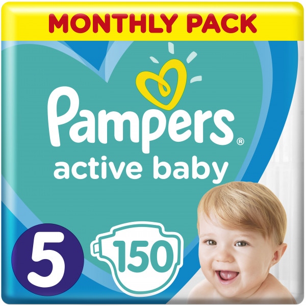 Одноразові підгузки Pampers Active Baby Розмір 5 (11-16 кг), 150 шт. (81678675)