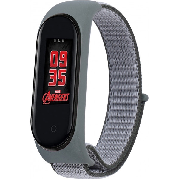 Ремінець для фітнес-браслету BeCover Nylon Style for Xiaomi Mi Smart Band 5 Gray/Black (705423)