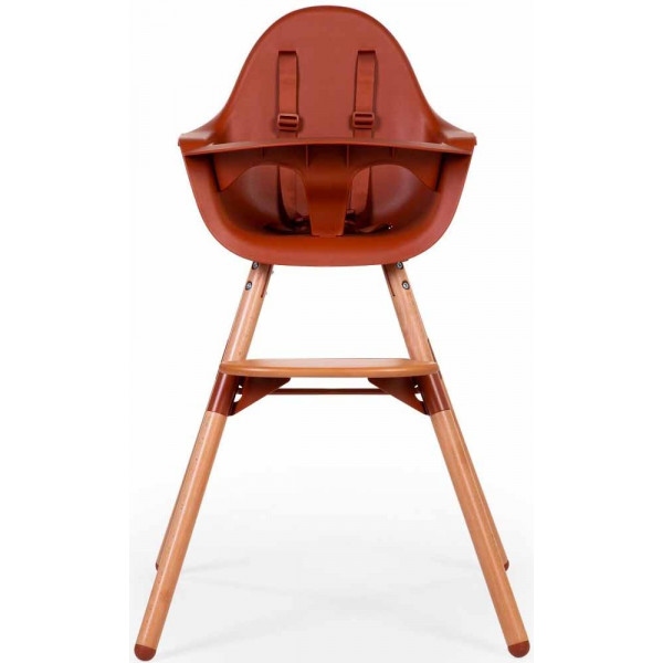 Стільчик для годування класичний Childhome Evolu 2 Natural/Rust (CHEVOCHRU)