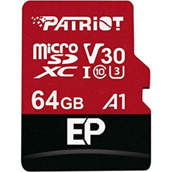 Карта пам'яті Patriot MicroSDXC 64GB UHS-I/U3 Class 10 + SD-adapter (PEF64GEP31MCX)