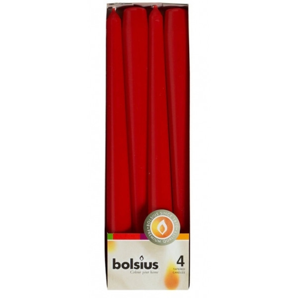 Свічка конусна Bolsius Бордо 245/24, 4шт