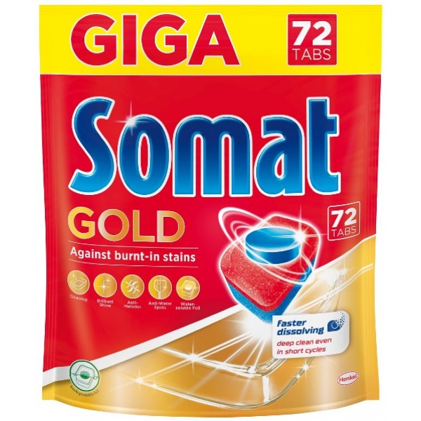 Таблетка для посудомийної машини Somat Gold 72 шт