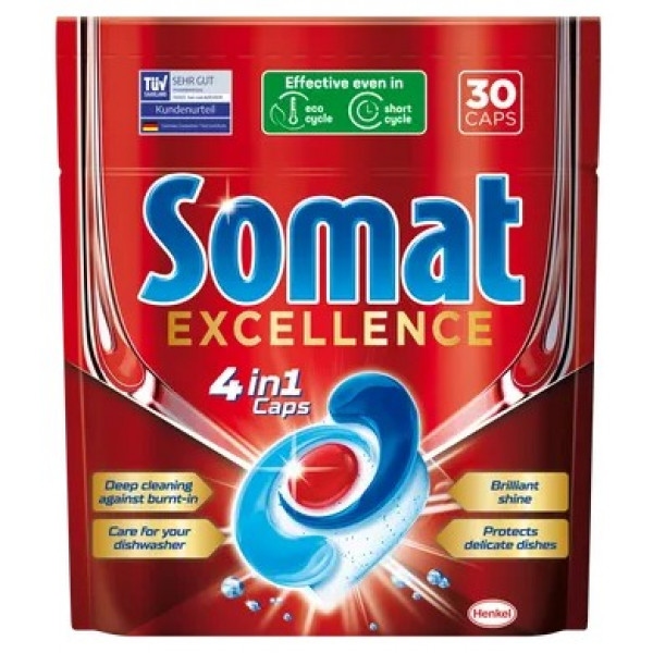 Таблетка для посудомийної машини Somat Exellence 30шт