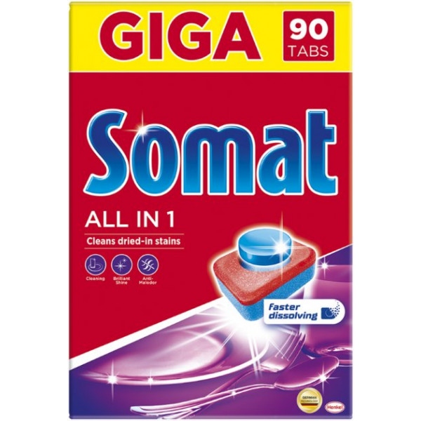 Таблетка для посудомийної машини Somat All in 1 90 табл. (9000101534993)