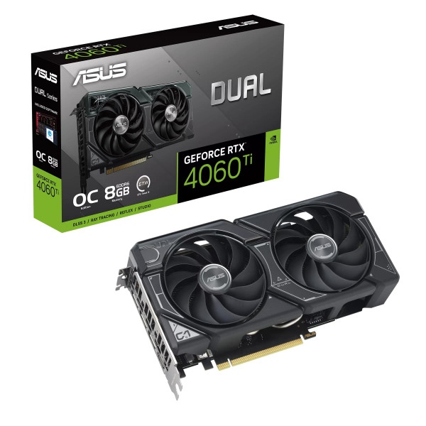 Відеокарта Asus GF RTX 4060 Ti 8GB GDDR6 Dual OC (DUAL-RTX4060TI-O8G)