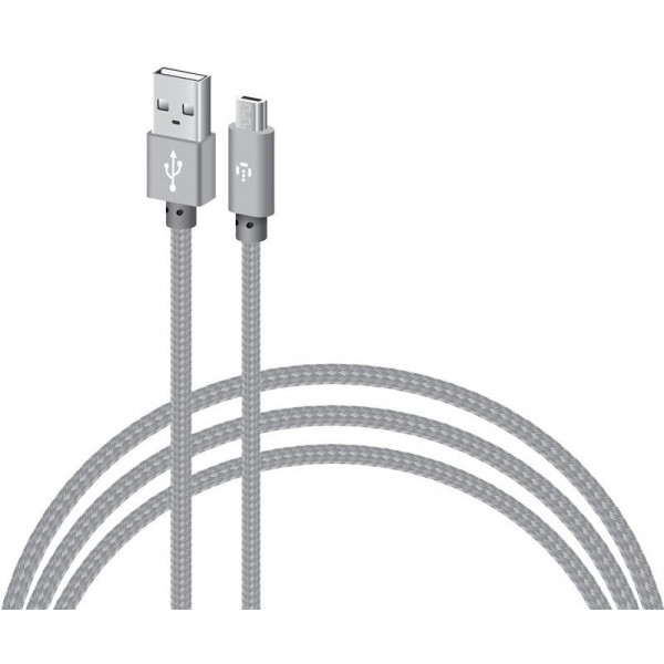 Кабель Intaleo CBGNYL2 USB-microUSB 2m Grey (1283126477683)