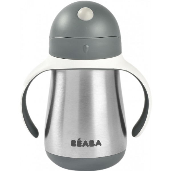 Поїльник-непроливайка дитячий Beaba з трубочкою Beaba 250 мл Gray (913536)