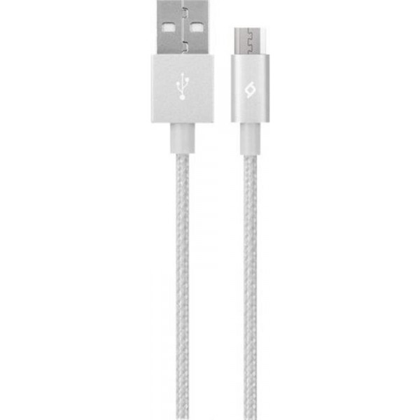 Кабель синхронізації даних Ttec USB - microUSB AlumiCable 1.2m Silver (2DK11G)