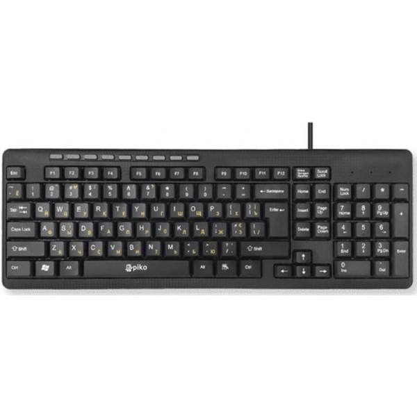 Клавіатура дротова Piko KB-008 Black USB (1283126467103)