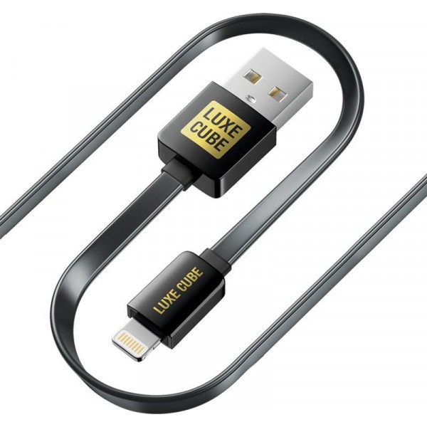 Кабель синхронізації даних Luxe Cube Flat USB-USB Type C 1 m Black (8886668688895)