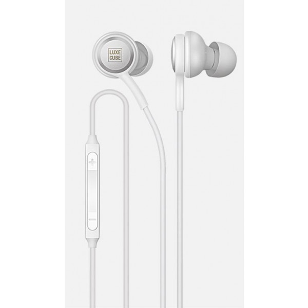 Навушники вкладиші дротові Luxe Cube HiRez Audio White (7775557575655)