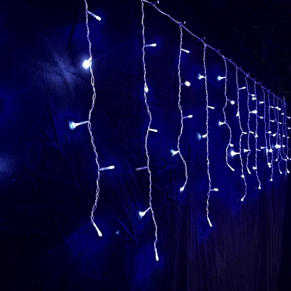 Гірлянда-штора Novogod'ko 83 LED синій 3х0.6 м мерехтіння (973777)