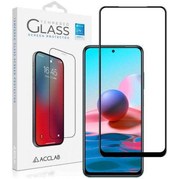 Захисне скло для смартфону ACCLAB Full Glue for Xiaomi Redmi Note 10 Black (1283126511295)
