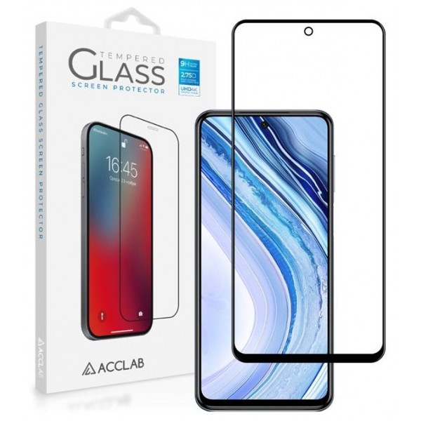 Захисне скло для смартфону ACCLAB Full Glue for Xiaomi Redmi Note 9 Pro/9 Pro Max Black (1283126508790)
