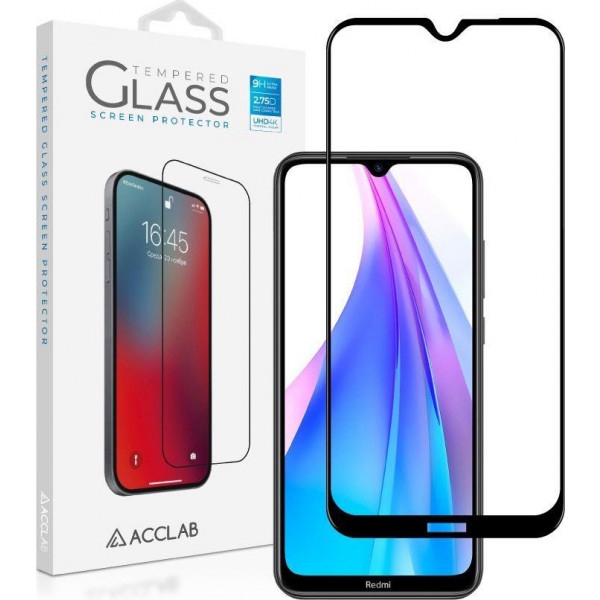 Захисне скло для смартфону ACCLAB Full Glue for Xiaomi Redmi Note 9 Black (1283126508783)