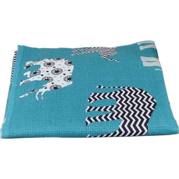 Рушник пляжний GM Textile вафельний пляжний слони 70х150