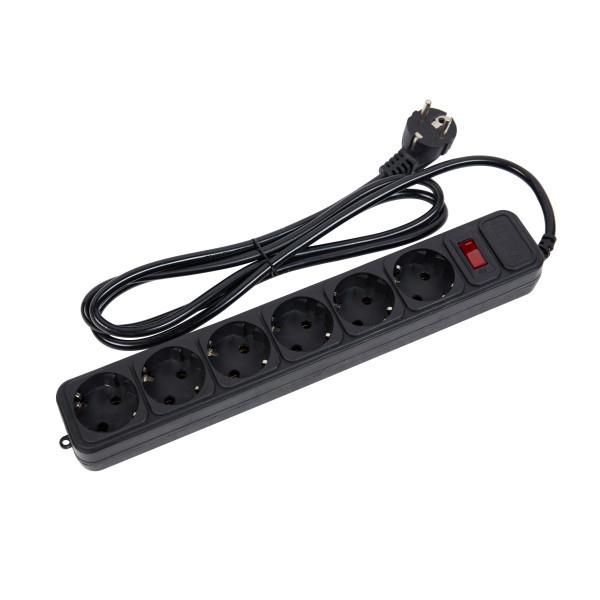 Мережевий фільтр Ultra SSB6-5 (6 роз.,5 м) чорний
