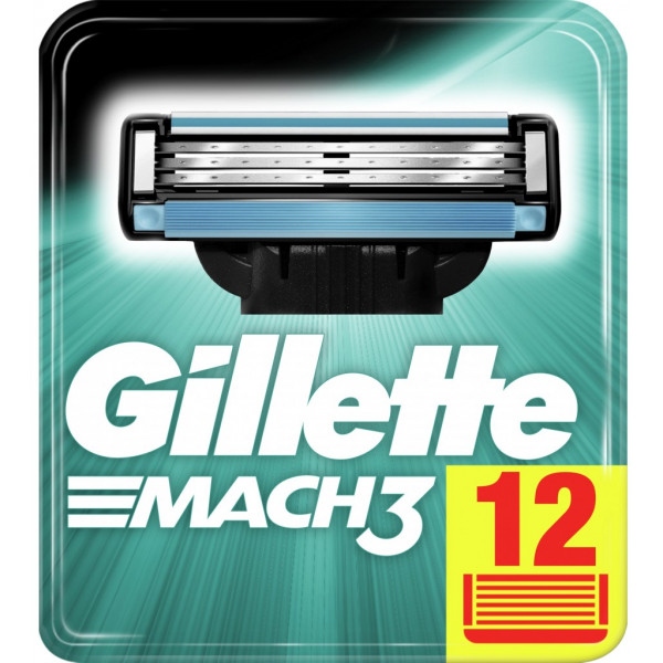 Картридж для станка чоловічого Gillette Mach 3 12 шт. (3014260323240)