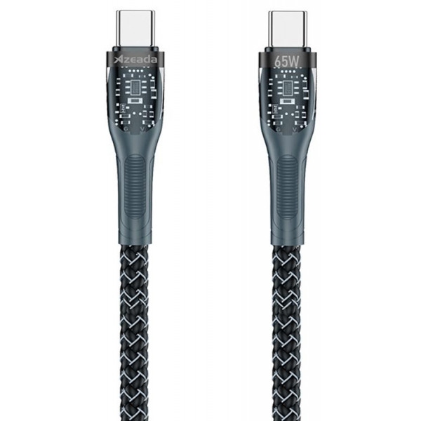 Кабель синхронізації даних Proda Azeada Lotto PD-B89CC Type-C to Type-C Pulsing Fast Charging 1,3 м. 65W 6A 480 Mb/s (PD-B89 (C-C)-BK)