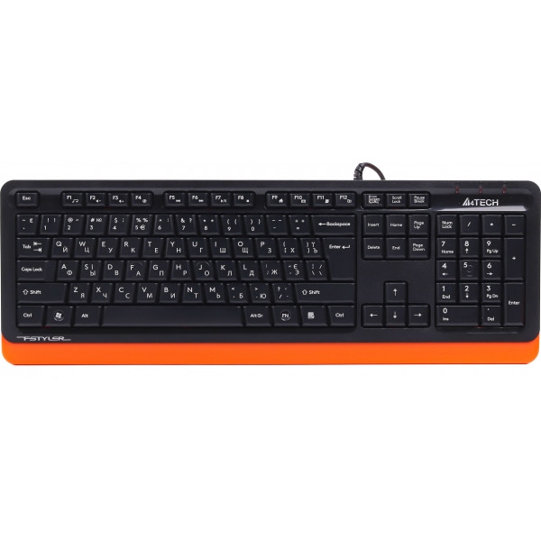 Клавіатура дротова A4tech Fstyler FKS10 Orange USB
