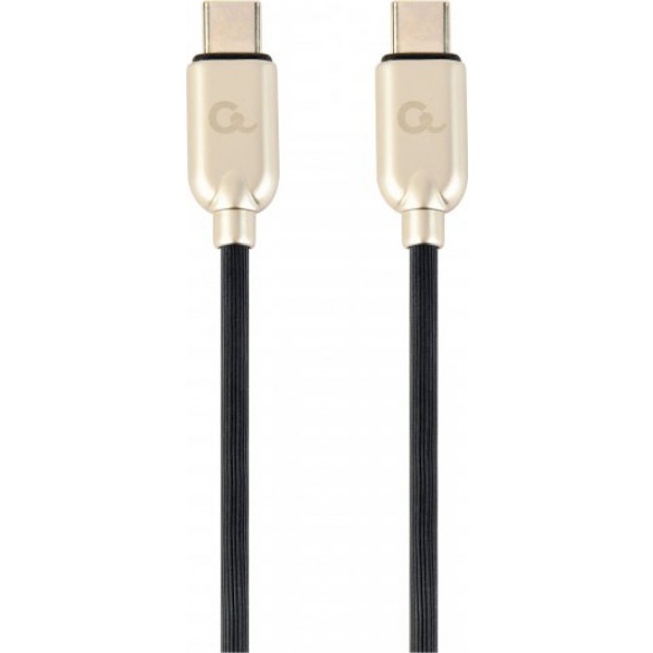Кабель синхронізації даних Cablexpert USB 2.0 Power Delivery (PD) 6 Type-C 1m Premium (CC-USB2PD60-CMCM-1M)